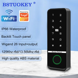 Support Tuya App Smart Fingerprint Door Lock Keypad Wifi Waterproof IP66 Gate Passcode RFID IC Card Keyless Entry Electric Lock