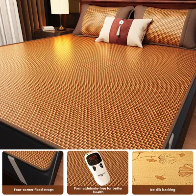 Two-sided Foldable All-Season Bamboo Straw Mat