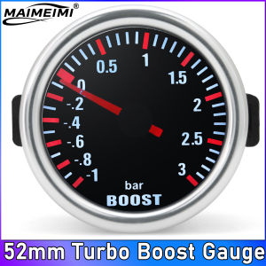 RYSJM | Boost Meter 3.0 BAR 2 52MM Mechanical Turbo Boost Car Gauge Meter Auto White LED Universal for Racing Car 12V