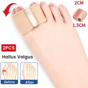 VTTO 2Pcs Gel Toe Separators Bunion Corrector for Overlapping Toe Fabric Toe Spacers with Soft Gel Lining for Hallux Valgus