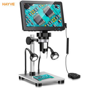 Hayve 7‘’ Digital Microscope 1200X Zoom 12MP HD Electronic Microscopes Camera Magnifier for Soldering Phone Repair Microscope 1000X Microscope Makita 1200 1200Mm Lens - Lazada