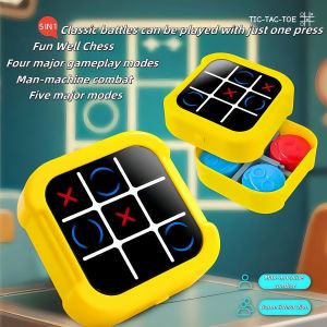 Childrens electronic cross chess childrens toys Gomoku multifunctional chessboard and all-in-one game