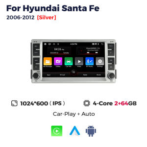 Navifly Android 4 Core 64GB Car FM Radio Multimedia Player For Hyundai Santa Fe 2006-2012 Wireless Carplay Auto RDS WIFI BT GPS