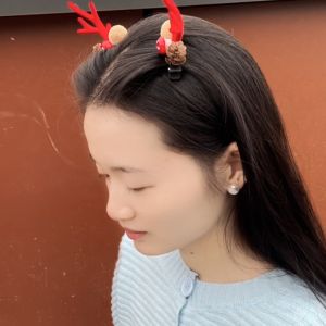 กิ๊บติดผมกวางเรนเดียร์คริสต์มาส พร้อมต้นสน เห็ด และของตกแต่งน่ารัก Fashion Hair Accessories for Women