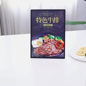 ป้ายอะคริลิคตั้งโต๊ะ A4 ป้ายตั้งโต๊ะ การออกแบบลายไม้  แนวตั้ง ป้ายโชว์เอกสาร โชว์หนึ่งด้าน ป้ายเมนู ที่ใส่โบว์ชัวร์ Acrylic