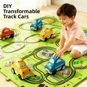 BABYSHOME | DIY Educational Electric Track Car Toy