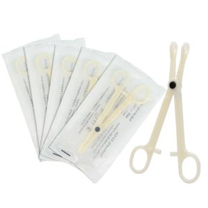5pcs Disposable Piercing Clamp Rounded Body Piercing Tools Forceps for Ear Nose Lip Navel Tongue Septum Belly Piercing Kit