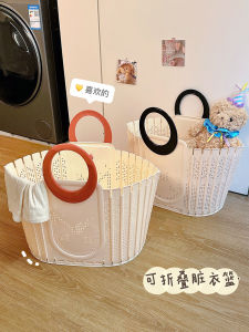 Foldable Large Capacity Dirty Clothes Basket Bathroom Home Use High Aesthetic Value Storage Basket for Dirty Laundry
