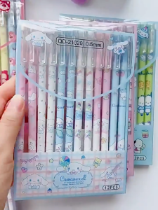 Pen Dakwat Cinnamoroll Gel Ink Pen 1PC 0.5mm Erasable Cute Cartoon Ballpoint Pen Student Stationery