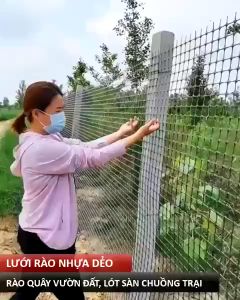 Lưới nhựa hàng rào cao 1m2 dài 10m 20m 30m.. mắt 3.5- Lưới nhựa dẻo quây gà lan can chung cư làm chuồng chim làm vườn