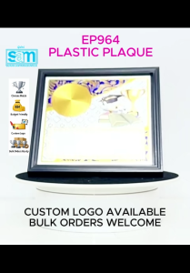 Plastic Plaque Akademik Plak Academic Excellence Award Chrome Finish | Custom Logo Available | EP964