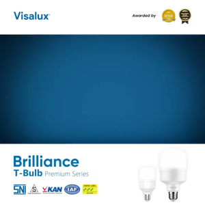 Visalux Lampu LED T-Bulb Brilliance 3000K Warm White Kuning 10W - Bundling Paket 10 pcs (BRI-VPT8810WW)