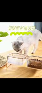 สินค้าอยู่ในไทย พร้อมส่ง😺ชามใส่อาหาร ใส่น้ำ พร้อมขาตั้งโลหะ สําหรับสัตว์เลี้ยง สุนัข แมว