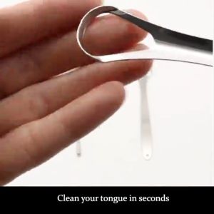 ALLSHOP Stainless Steel U-Shaped Cleaning Tongue Moss Scraper Oral Care