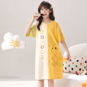 Girls Summer Lightweight Modal Cotton Sleepwear Short Sleeve Home Clothes Princess Style Childrens Clothing Home Skirt