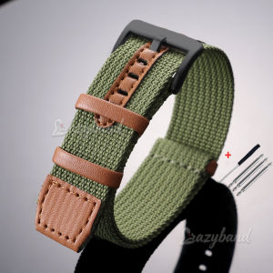 Sailcloth Nylon Watch Band for Tissot for Seiko for Hamilton Khaki Field for Omega Strap Brown Black Men Soften Wrist 20mm 22mm