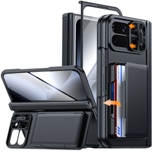 for Google 10 Pro Fold Phone CaseBuild in Screen ProtectorCard Holder [RFID Blocking] Kickstand Camera Cover Case-Titanium