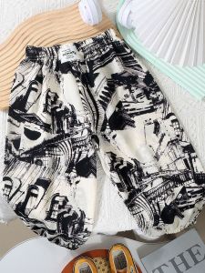 กางเกงลำลองฤดูร้อนสำหรับเด็กชาย กางเกงขายาวป้องกันยุงบาง กางเกงขายาวทรงฮาราจูกุสำหรับเด็กผู้หญิง กางเกงขายาวทรงโคมไฟแฟชั่นสำหรับเด็ก