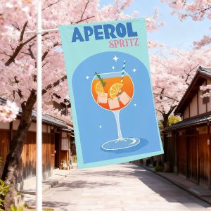 Spritz Flag Outdoor Garden Lawn Decoration Banner Home Party A-Aperol Picnic Logo Decor