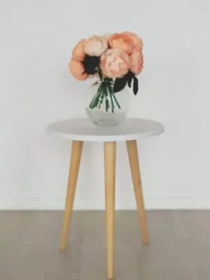 Meja Minimalis Aesthetic meja bulat meja Ruang Tamu meja hias meja vas bunga