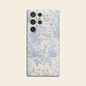 Blue Deer Toile Luxury Fashion Full Lens Protective Case for Samsung Galaxy S26 S25 S24 A56 A36 Plus Ultra