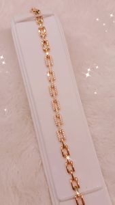 Gelang Wanita Permata Zirconia & Alloy Lapis Mas 18K