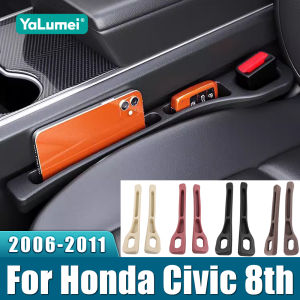 For Honda Civic 8 MK8 8th Generation 2006 2007 2008 2009 2010 2011 2PCS Car Seat Leak Proof Strips Gap Side Seam Filler Storage