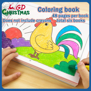 GD Christmas Kindergarten ladder coloring book 2-7 years old painting book childrens graffiti coloring painting