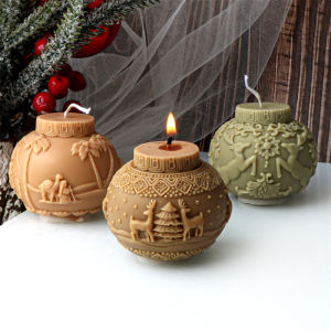 Christmas Bell Ball Silicone Candle Mold Snowflake Elk Shapes Festive Molds DIY Christmas Handmade Candles Home Desktop Decor