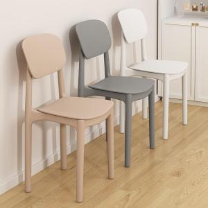 Comfortable Thick Back Plastic Dining Chair Stackable