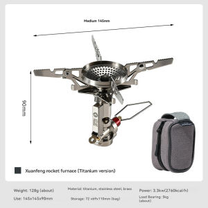 New XT-2F Xuanfeng rocket furnace (Titanium version) Stable Voltage Output Camping GasStove Portable Mini Card Outdoor Burner