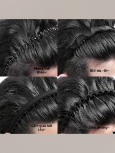 NING ZHOU | Sports Invisible Black Hairband Non-Slip Wash Face