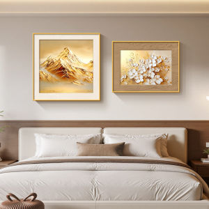 Auspicious Foliage Artwork For Bedroom Minimalist Contemporary Decorative Wall Painting