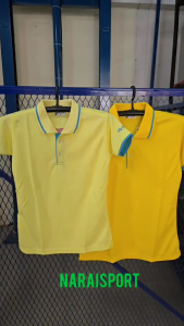 FLYHWAK เสื้อคอปกหญิงสีเหลือง เสื้อเหลืองหญิง ทรงเข้ารูป เวลาสั่งให้เผื่อไซด์ A352 เป็นผ้าหนา ไม่แนบตัว