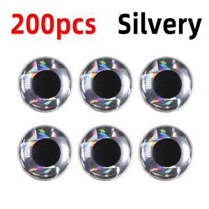 200pcs 3D Holographic Fish Eyes Saltwater Streamer Flies Tying Material Jigs Craft Dolls Eyes Fishing Jig Lure Bait Making