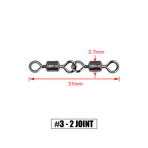Spinpoler 20pcs Joint Ball Bearing Swivel 2 3 4 5 Jointed Fishing Connector High-Strength Steel Linked Tackle For Lure Fishhook