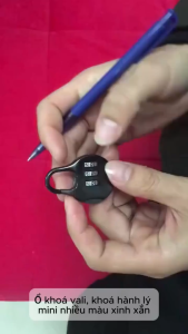 [Khóa Số 3 Vòng] Ổ Khóa Mini Vali Balo Móc Khóa Chống Trộm Nhiều Màu Phụ Kiện Du Lịch Học Sinh