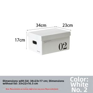 Large Moving Box Corrugated Paper Storage Organizer White Numbered Paper Box Snack Gift Box Foldable Carry Handle Storage