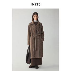 INSIS FEMME | Winter New Drop Shoulder Alpaca Fur Coat with Double Round Ropes