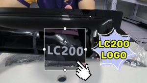 GCAO RAIN VISOR LANDCRUISER LC200 2008-2015 BLACK 1.8MM (11687)