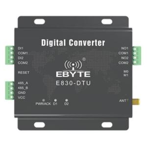 Lora Wireless Data Acquisition Control Module 2DI 2DO Digital Converter 8km 433MHz Transmission RS485 Modbus RTU