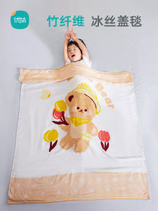 Double Layer Bamboo Fiber Gauze Blanket Thin Summer Nap Ice Silk Baby Carrier Blanket Childrens Light Weight Air Conditioner Quilt