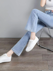 NUANKONG | High Waisted Slimming Flare Denim Pants