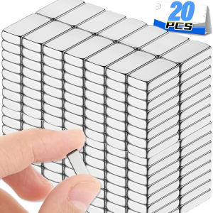 20Pcs Strong Neodymium Magnets Bar Heavy Duty Magnets Sheets Rectangular Magnets DIY Crafts for Kitchen Office Fridge Whiteboard Decor