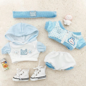 yishujia office | Summer Boyfriend Style Cotton Doll Clothes Set 20cm