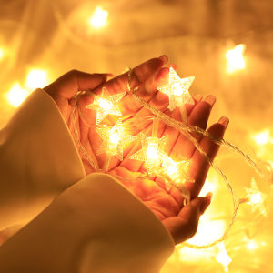 Battery Power Star Led Lights Garland Fairy String Christmas Outdoor Lamp Garden Bedroom Room Wedding Party Decoration