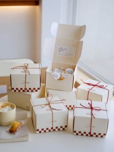 Baking Packaging Box Pastry Cookies Scone Cake Biscuit Candy Macaron Bagel Bread Packaging Box Universal Style Kitchen Cooking