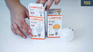 7W LED Bulb LAMPTAN Smart Save แสงขาว แสงเหลือง หลอดกลม บ้าน โรงแรม ออฟฟิศ ขั้ว E27