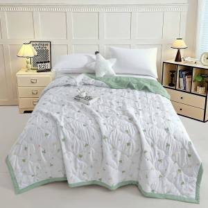 Washable Cotton Thin Quilt for Spring Summer and AC Use