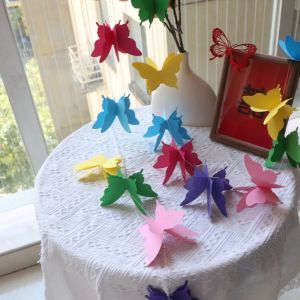 Bộ Hoa Giấy Bướm 3D Phối Màu Sắc Rực Rỡ Trang Trí Tiệc Sinh Nhật Đồ Thủ Công Giấy Dành Cho Người Lớn Dùng Được Cho Nhiều Dịp Khác Nhau